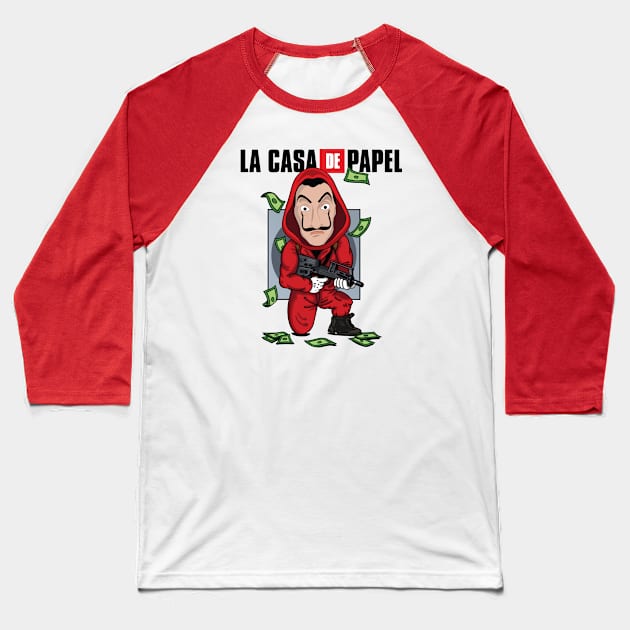 La Casa de Papel Baseball T-Shirt by Moe Tees